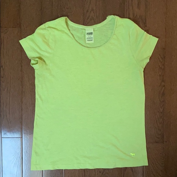PINK Victoria’s Secret SS T-shirt 💗 Lime - Picture 6 of 11